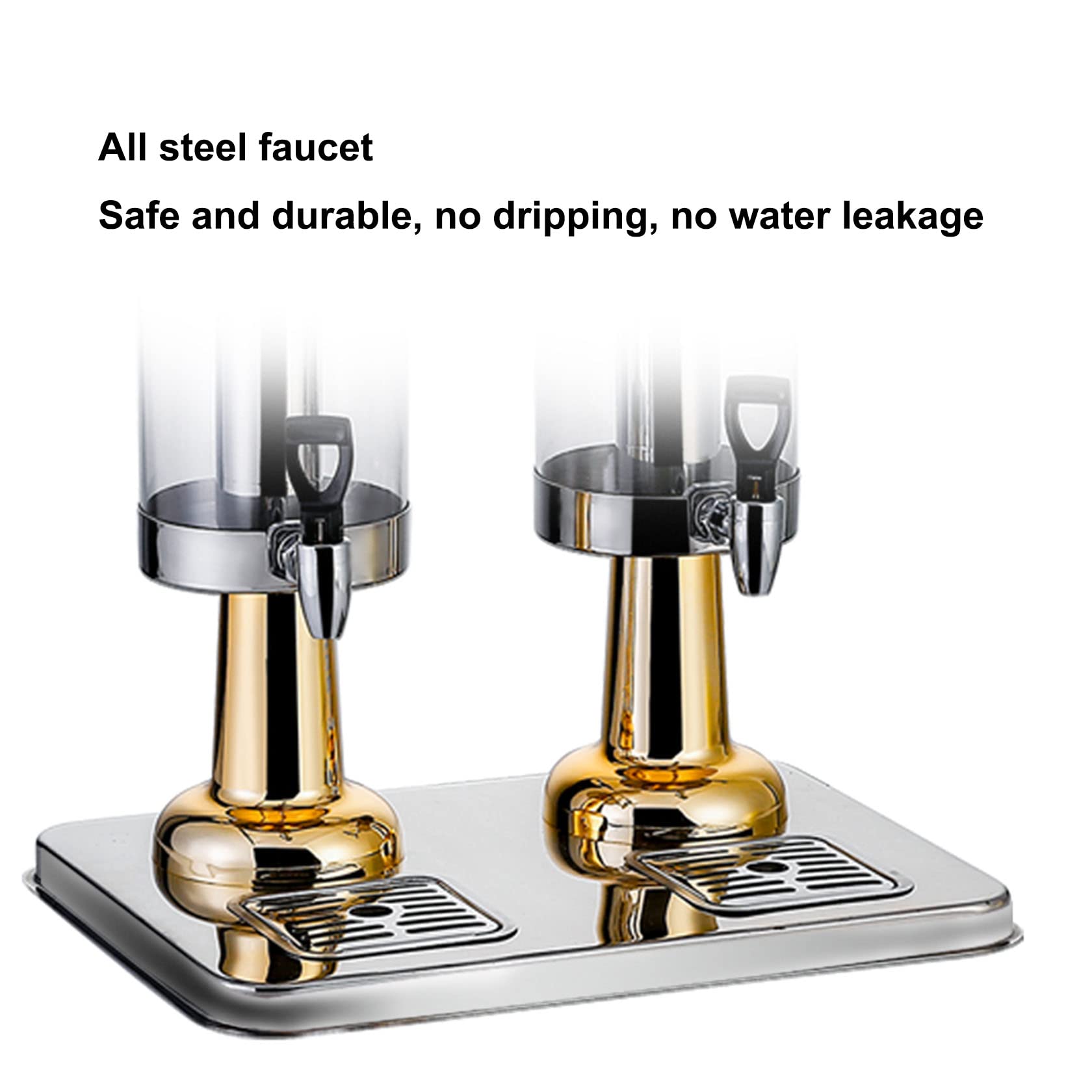 Dispensador de bebidas de acero inoxidable con grifo para bebidas, capacidad de 6 litros, ideal para el hogar y fiestas