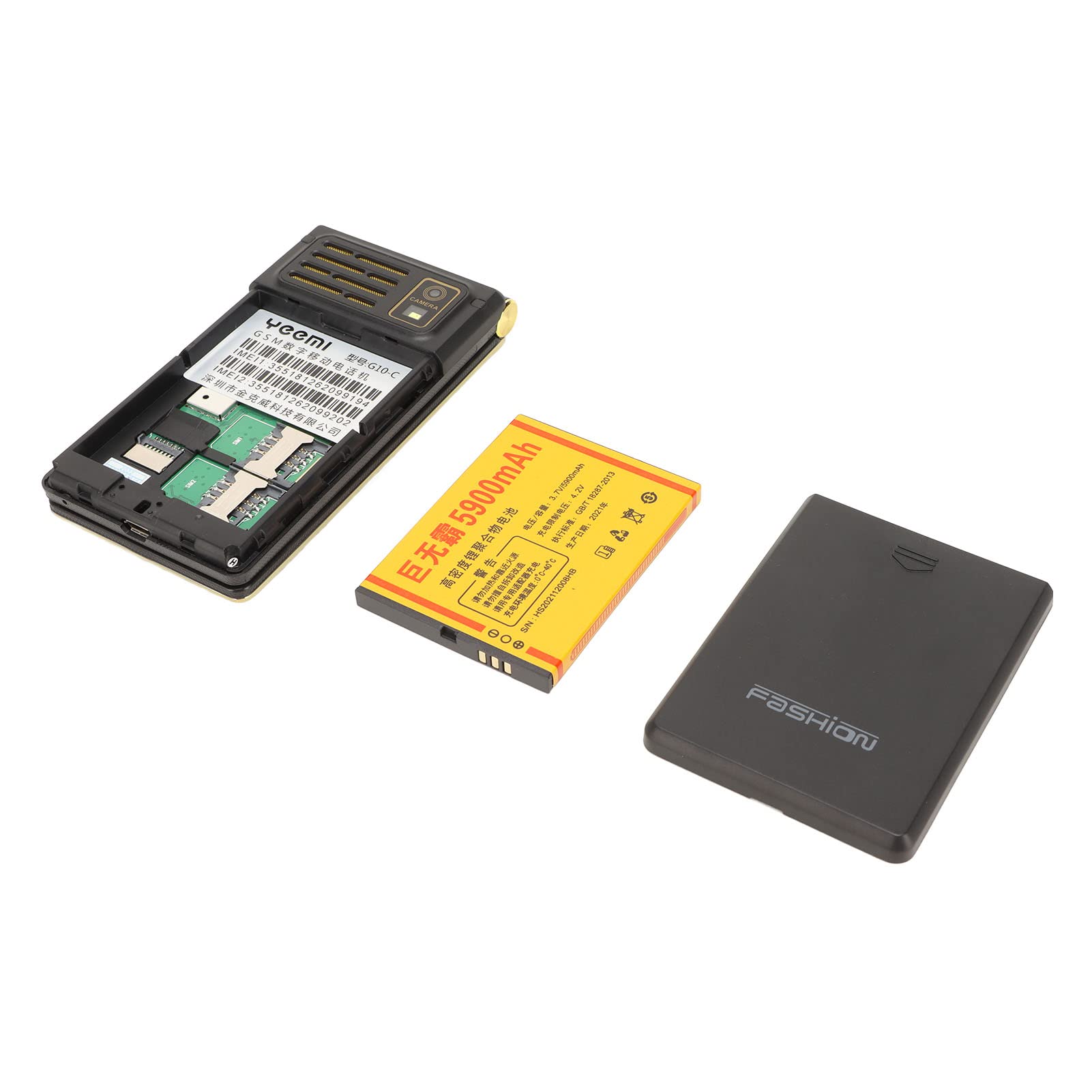 Teléfono con Tapa Desbloqueado, 3 Pulgadas, Botones Grandes, Fuentes Grandes, Teléfono Móvil con Tapa para Personas Mayores, Tarjeta SIM Dual, Altavoz de Volumen Alto, con Linterna LED Y(Oro)