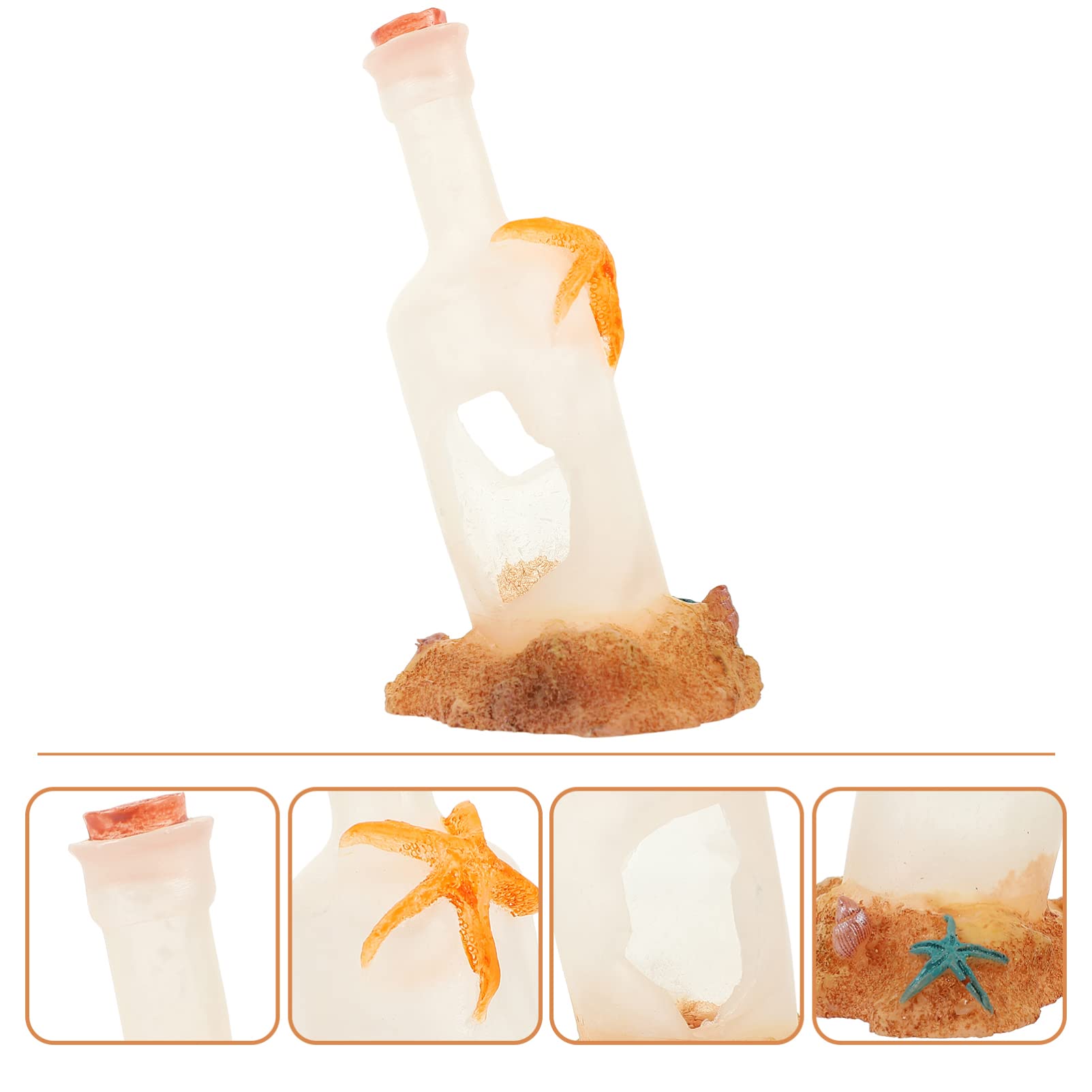 Happyyami 5piezas Figurita Decorativa De Acuario Botella Simulada Adorno Acuático De Resina para Peceras y Decoración Submarina Accesorio Artístico para Tanques De Peces