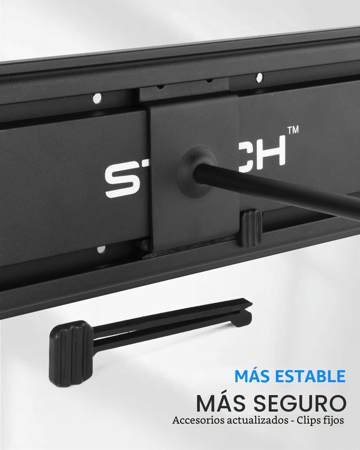 STRICH SMH-08A - Perchas de montaje en pared para múltiples guitarras, 80.5 pulgadas de ancho con capacidad para 8 guitarras, soporte de aluminio fuerte para guitarras, soporte para bajo, juego de