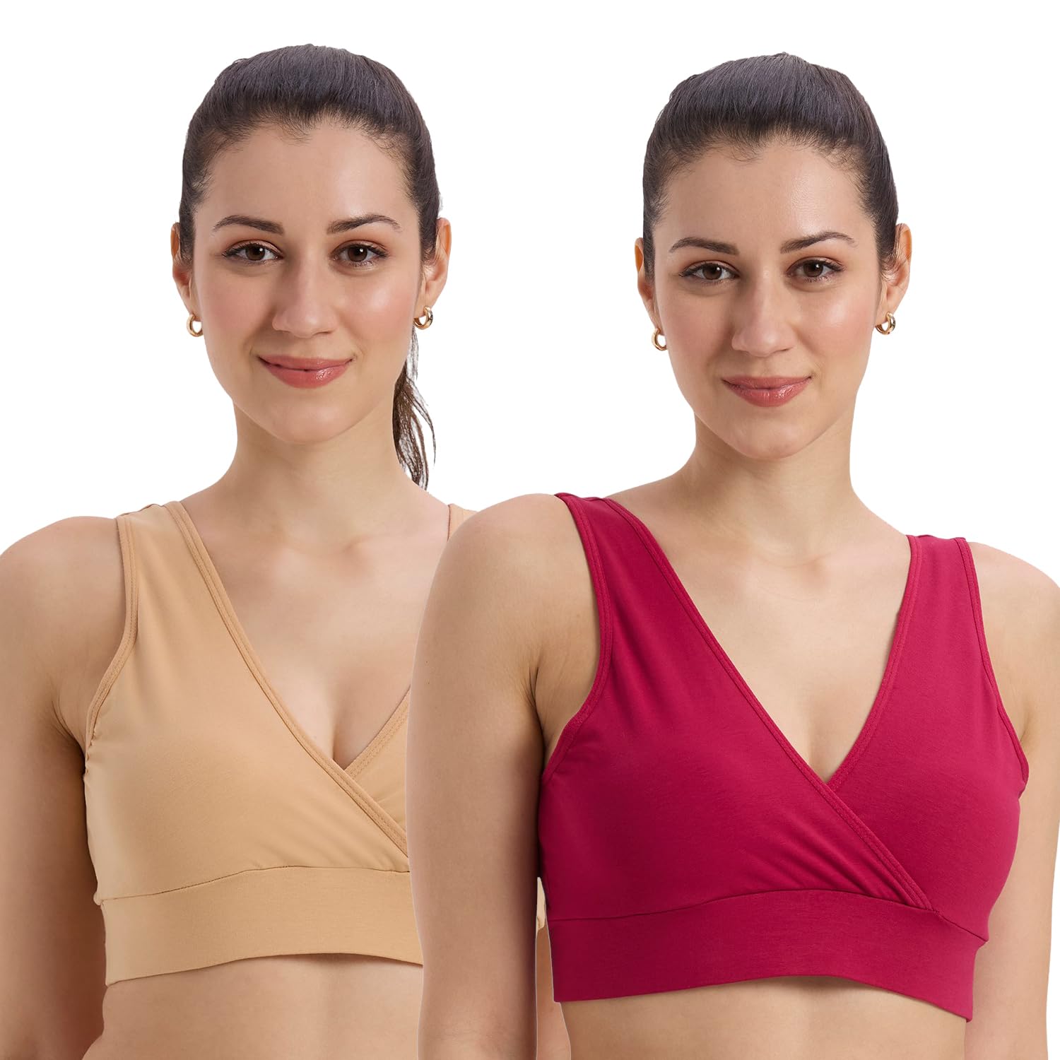 evamomies Medium Coverage Non Padded & Wireless Maternity Bra-picture-7