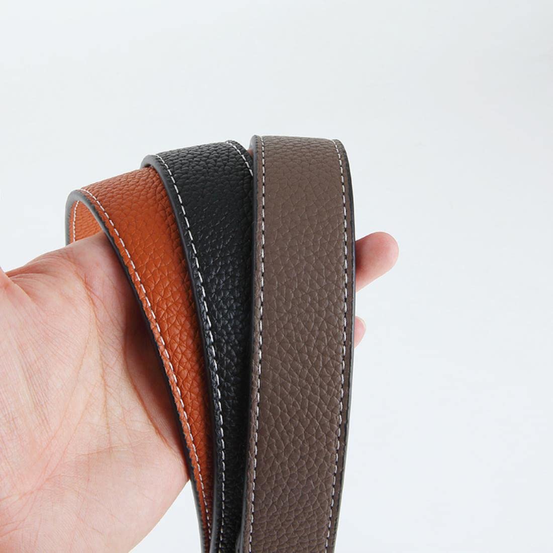 Sangle Sac Main Suikihum Cuir SUIKIHUM Réglable 110-125 Cm - Cuir Véritable Avec Chaîne Argent Sangle Sac à Main
