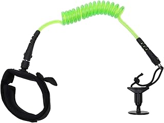 ISAFIX Surfboard Leash Coiled Bodyboard Leash Surf Board Coiled Bicep Wrist Arm Strap Leash Surfboard Coiled Cord for All Water Sport Surfboard