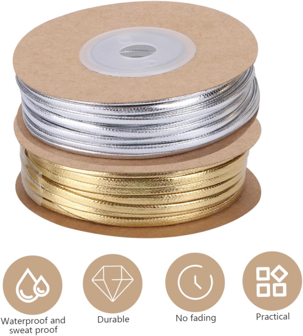 TEHAUX 6pcs Stretchy Leather Cord for Jewelry Making Bracelet String Craft Twine