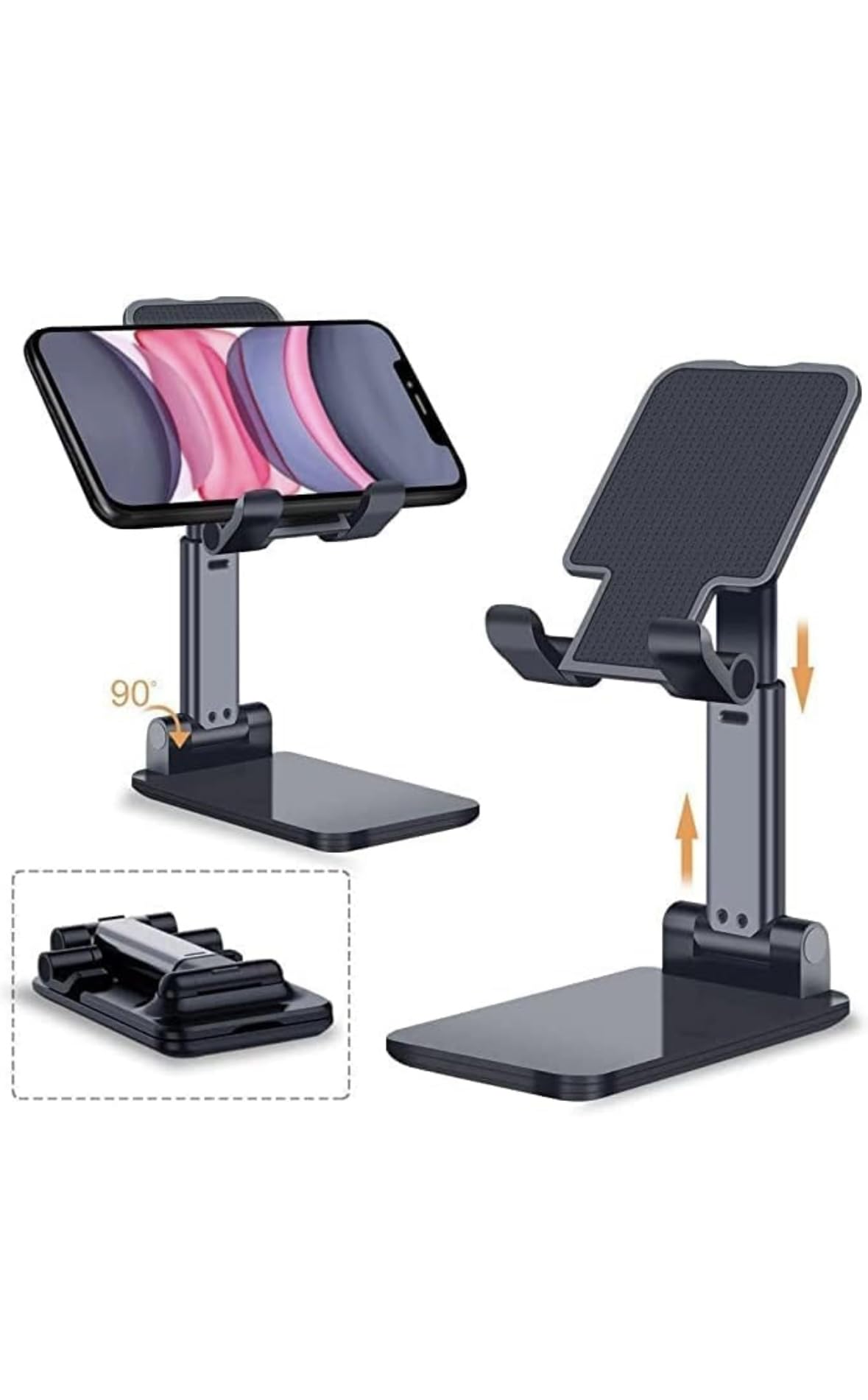 XK-9 Cell Phone Stand, Angle Height Adjustable for Desk, Foldable Cell Phone Holder, Cradle, Dock, Tablet Stand, Case Friendly Compatible with Phone/iPad/Kindle/Tablet (B0DDHHW163) Amazon Price History, Amazon Price Tracker