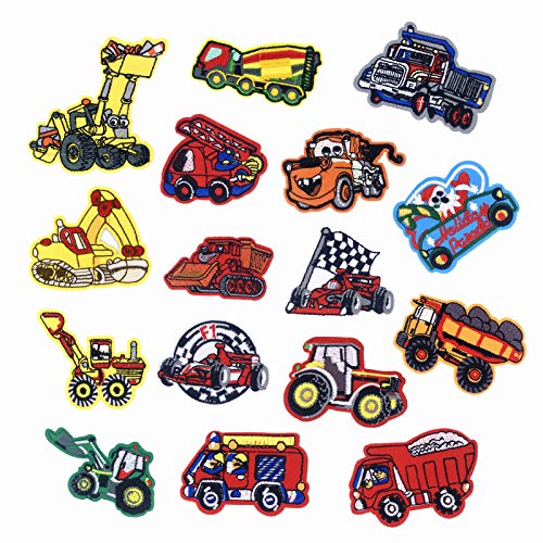Toppe Termoadesive Bambini di Auto 16pcs Camion