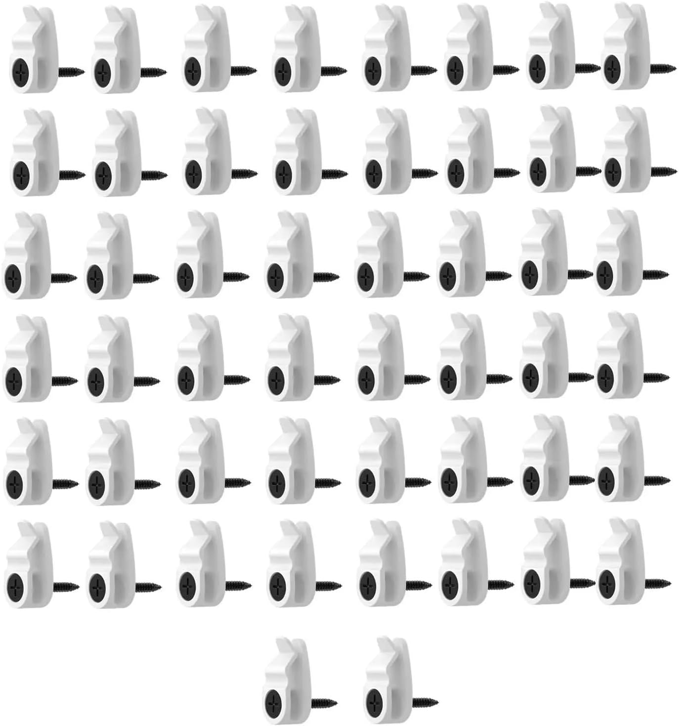 String Light Hanger Hooks 100Pcs Hanger Hooks Screw in Light Hook for Party Patio Plants Wind Chimes(White)