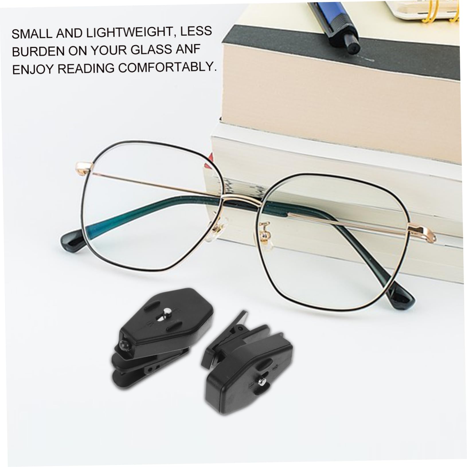 IWOWHERO 2pcs Mini Clip Light Led Glasses Clip Light Book Eyeglass Led on Lamp for Night