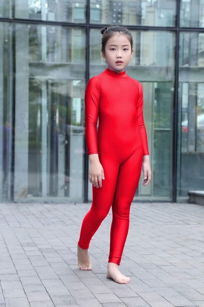 Kepblom Girls Dance Unitards Turtleneck Full Bodysuit Costumes for Halloween Birthday Party : Sports & Outdoors