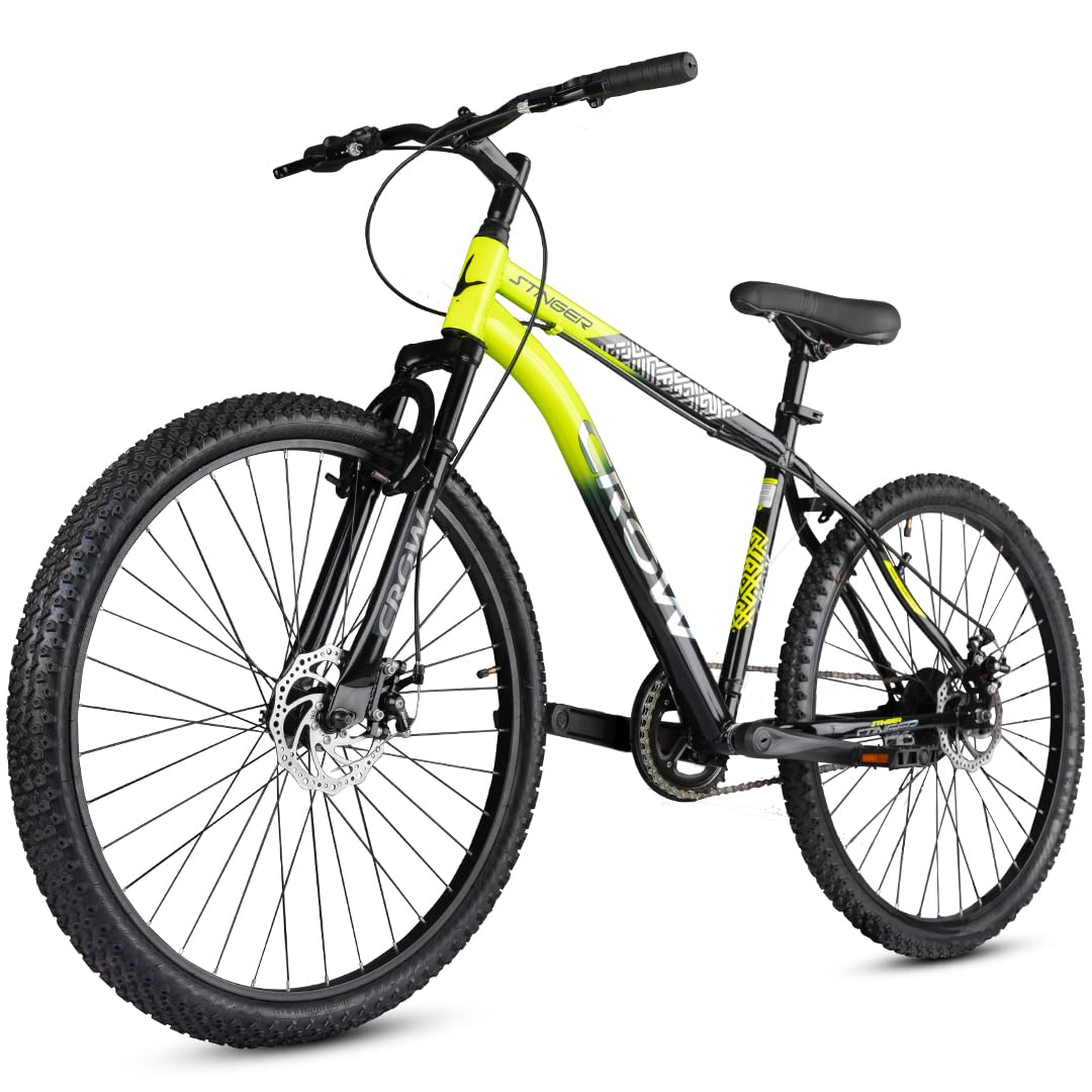 CROW - Stinger X7 Single Speed | 29" INCH Mountain Bike | Dual DISC Brake | HITENSILE Steel Frame | Unisex | Ideal for Boys/Men/Women with 5 to 5.8 FT-image-2
