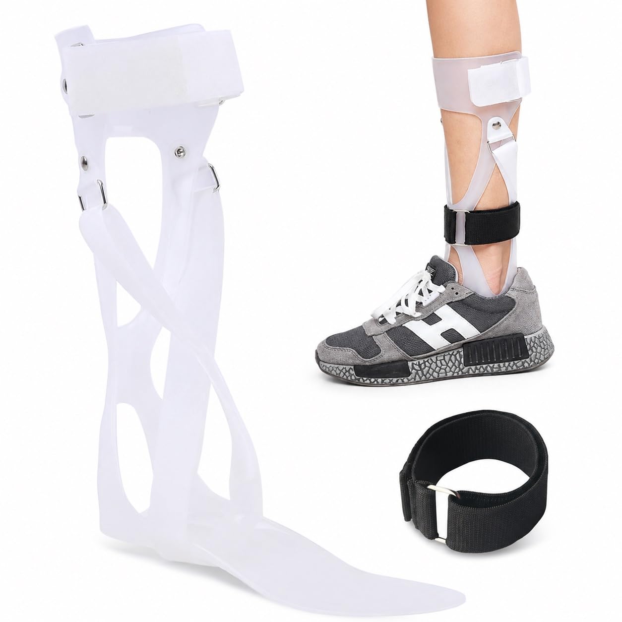 Genérico Férula AFO para pie caído con Correas Ajustables, para Deporte y Caminar a Diario, Modelo CJDW1054 (Left S)