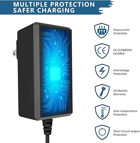 Miniatura 3 de PwrON Cargador adaptador de corriente alterna de 6 V compatible con Fisher Price Cradle Swing, Rainforest Cradle Swing, cable de fuente de