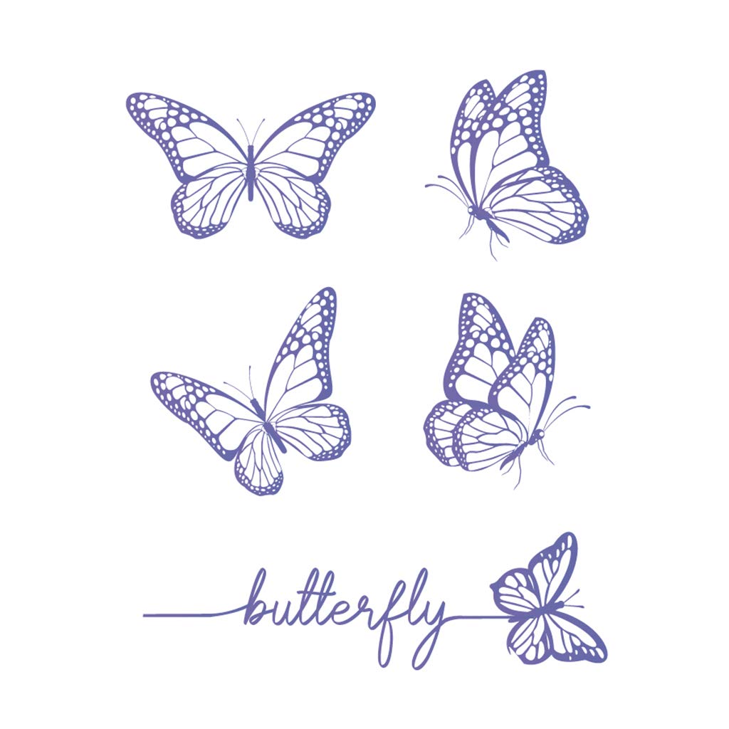 DIIOOMIEEU for Butterfly Self-Adhesive Silk Screen Printing Stencil for Painting on Wood