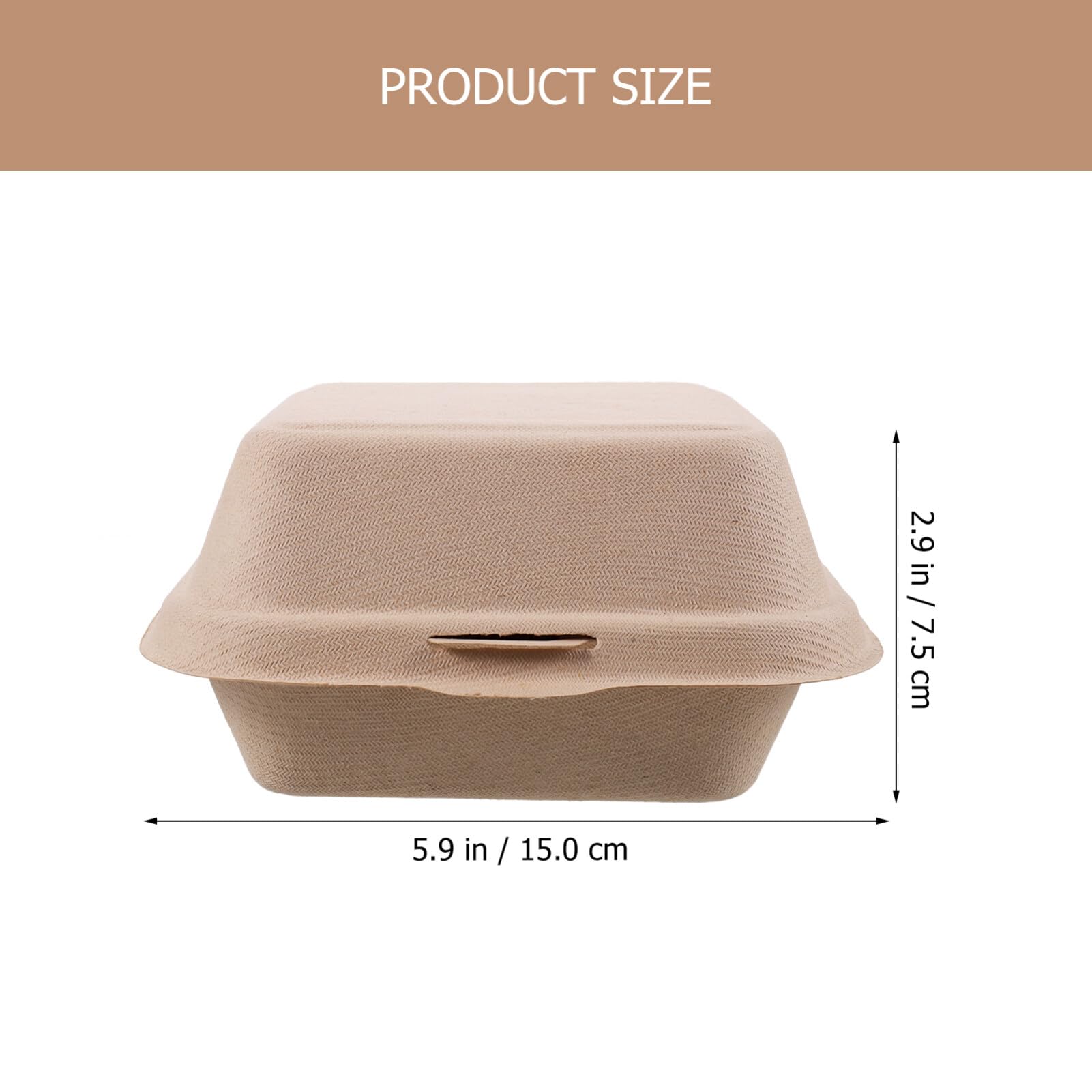 UPKOCH Scatole per Hamburger da Asporto in Pasta di Carta 50 Pezzi | Khaki, Uso in Negozio e Picnic, Facili da Assemblare, Leggere e Facili da Trasportare