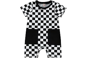 Vans Baby Boy Neutral Checkerboard Oversized T Shirt Romper Shorts Jumpsuit