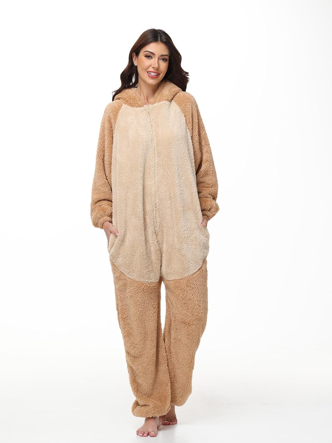 Très Chic Mailanda Unisex Fleece Animal Adult Onesie Costume Pajamas Zip Up Plush Sleepwear Loungewear - Image 4