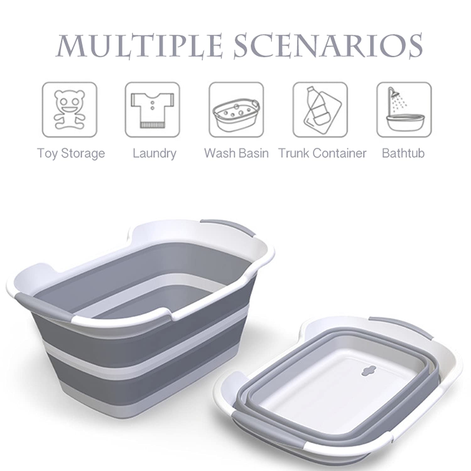 CYANOE Collapsible Baby Bathtub with Drainage Hole
