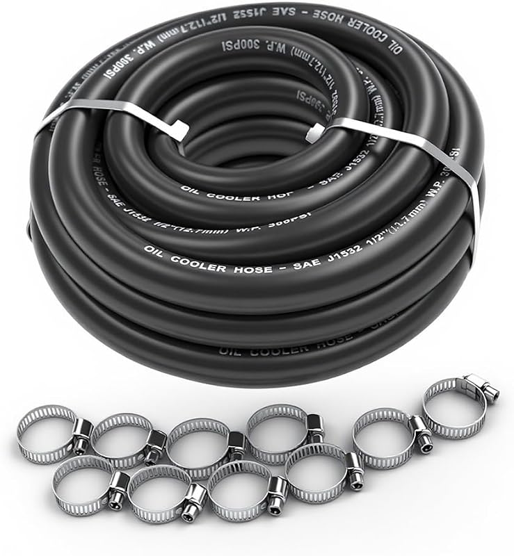 Mangueira de combustível e resfriador de óleo CHOIMOON J1532 Push Lock 12,7 mm – 3,05 m com abraçadeiras