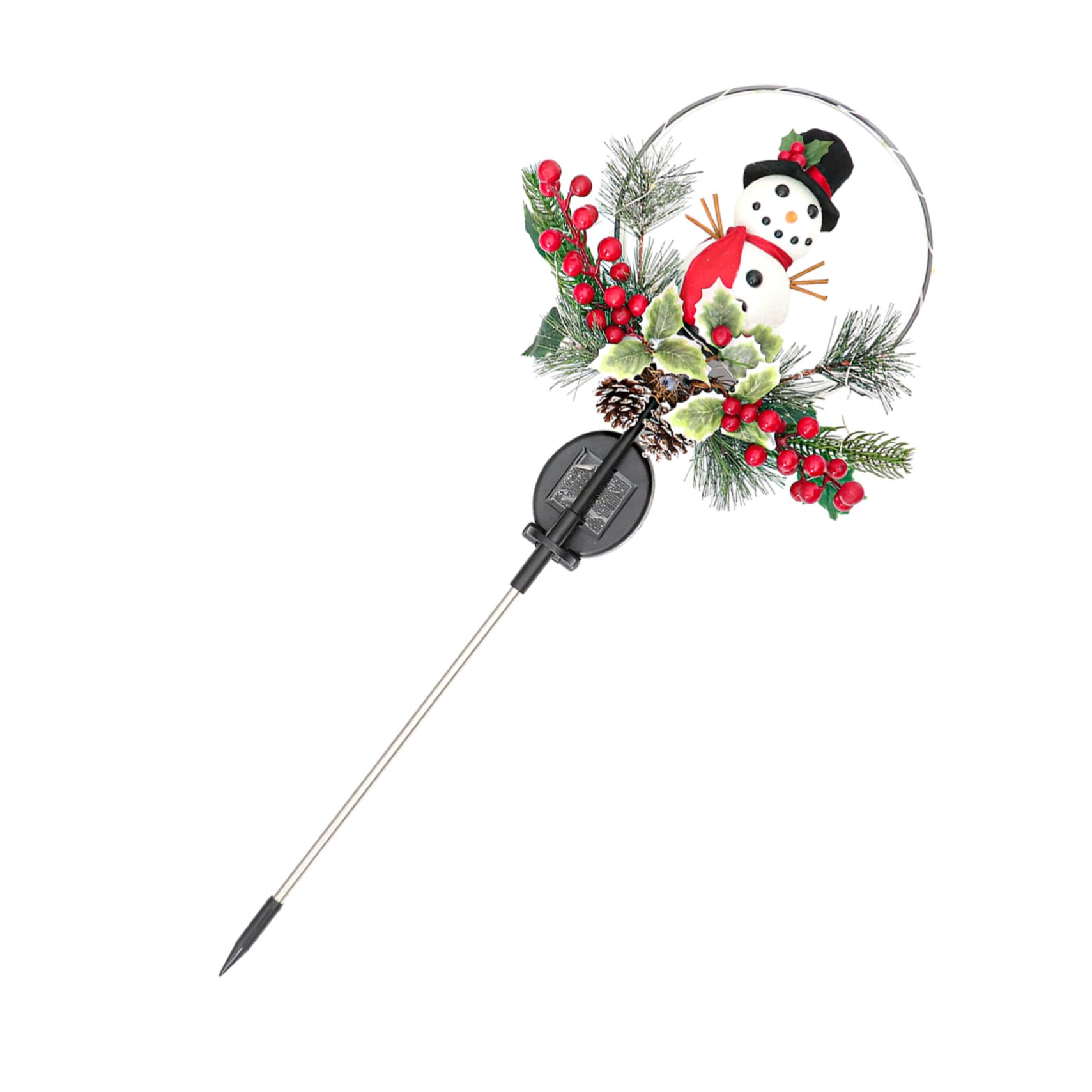 DOITOOL 1 Pc Luces Navideñas Muñeco De Nieve Adornos Navideños Con Energía Solar Estaca De Luz De Jardín De Muñeco De Nieve Muñeco De Nieve Luces De Navidad El Plastico Césped Dirigió