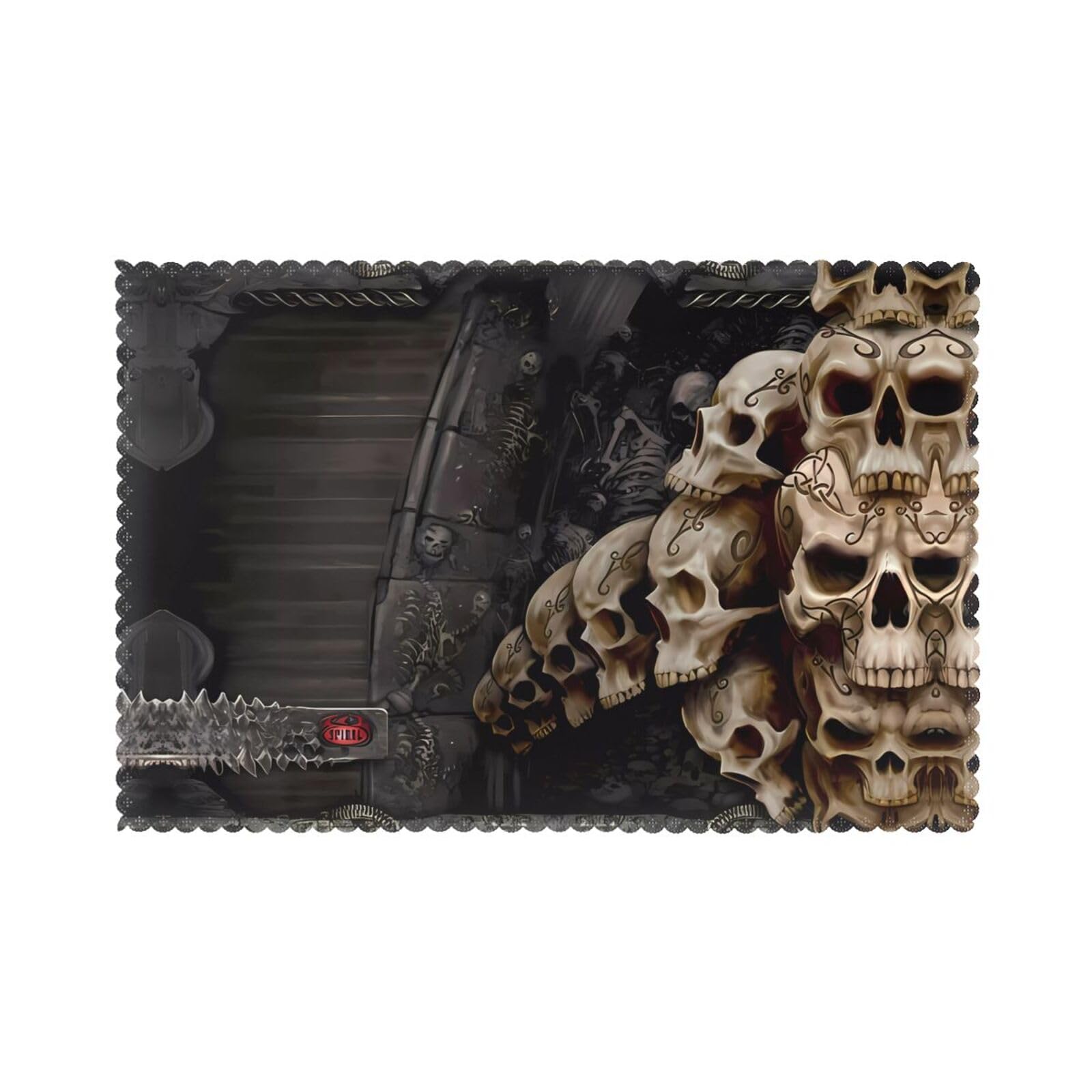 YYHWHJDE Skulls Prints Placemats Set of 6 12x18in - Heavy-Duty Polyester Table Layers Built for Lasting Performance