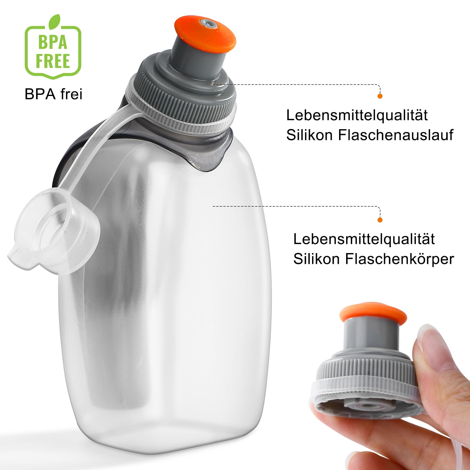SPIbelt H20 Trink-Begleiter – BPA-freie Sport-Wasserflasche 8 Unzen (237 Ml) Für Laufgürtel