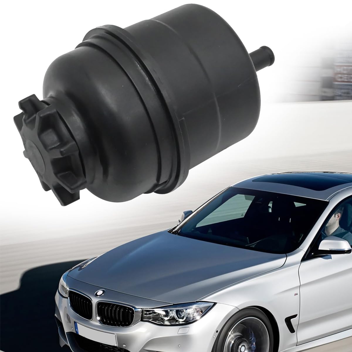 Alide Réservoir d'huile de direction assistée 32411097164, réservoir d'expansion hydraulique de remplacement, compatible avec b-mw Série 1/3/5/6/7 E36 E38 E39 E46 E60