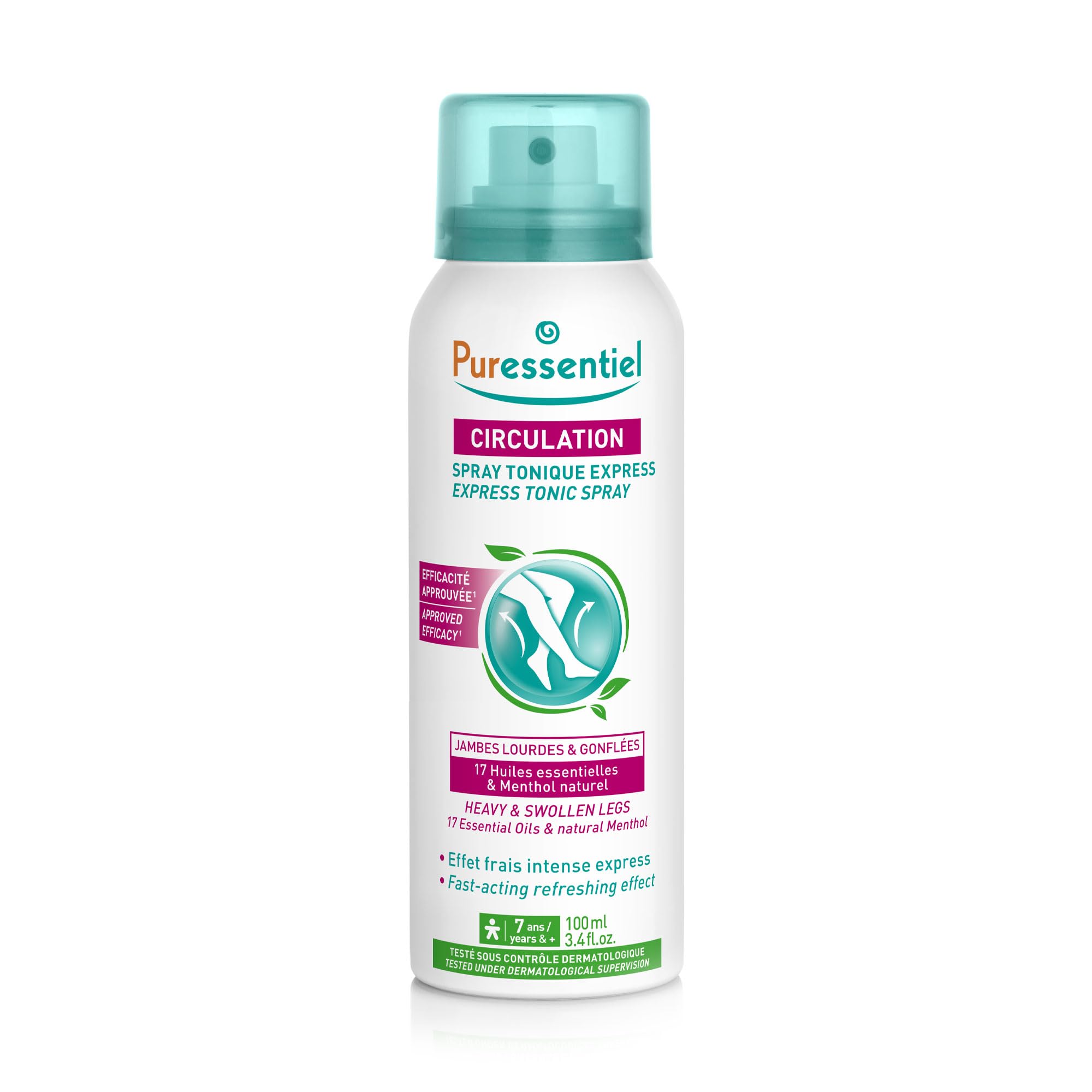 Puressentiel Circulation Express Tonic Spray for Heavy & Tired Legs 100ml