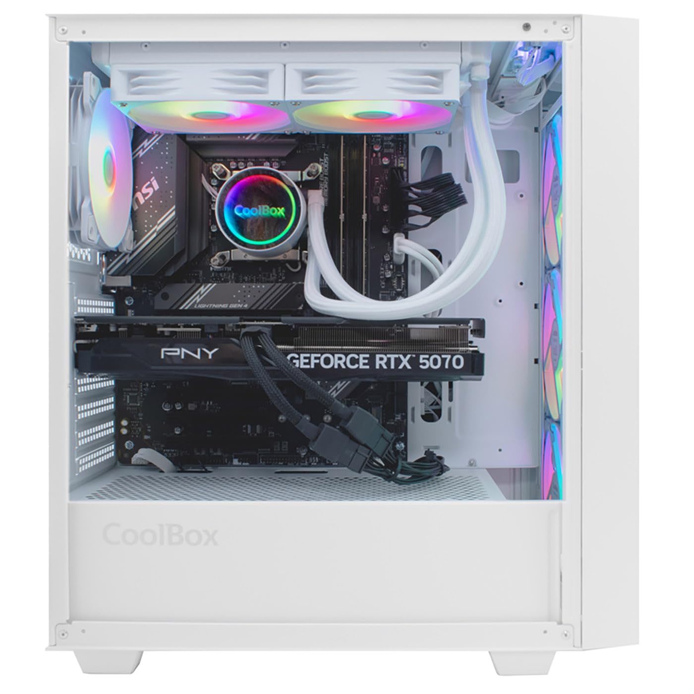 Vortex - PC Gaming (Intel Core i9-14900KF, NVIDIA RTX 5070 Ti 16GB, 128GB RAM, SSD 2TB M.2, Refrigeración Líquida 240mm, Windows 11 Pro) PC Gamer Blanco