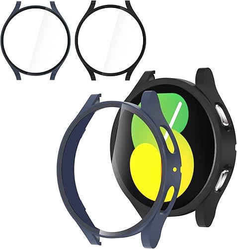 Miniatura 7 de HASDON Paquete de 2 Funda compatible con Samsung Galaxy Watch 5Galaxy Watch 4 de 1.732 pulgadas con protector de pantalla, carcasa protectora