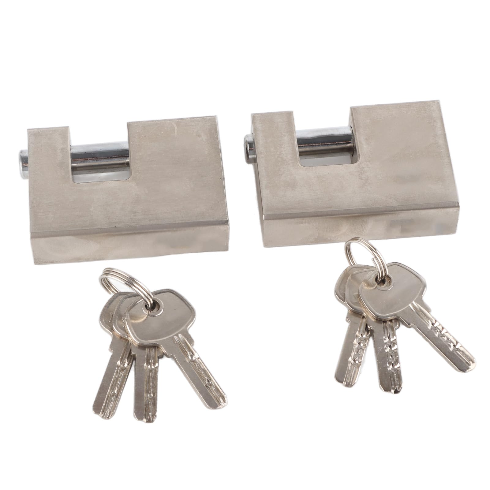 Lokta na Kłódki Ciężkiej, 2PCS High Security Monoblock Lock z Klawiszami, Kłódka na Zewnątrz do Garażowego Kontenera Wysyłkowego