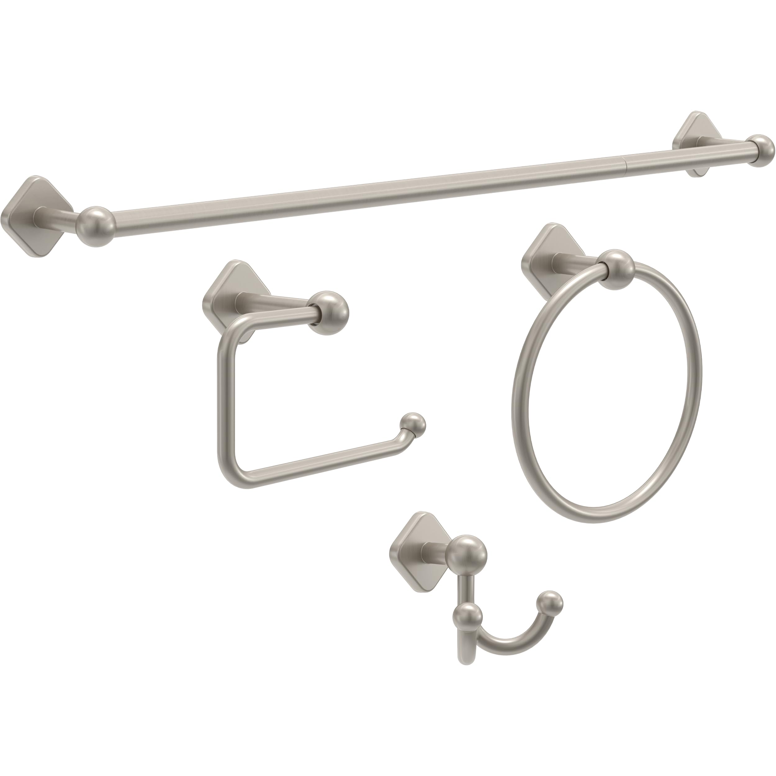 Franklin Brass Brushed Nickel Toilet Paper Holder, Wall Mount European Style Open Arm Single Post - Gainesville GNV50-SN — Amazon image 5