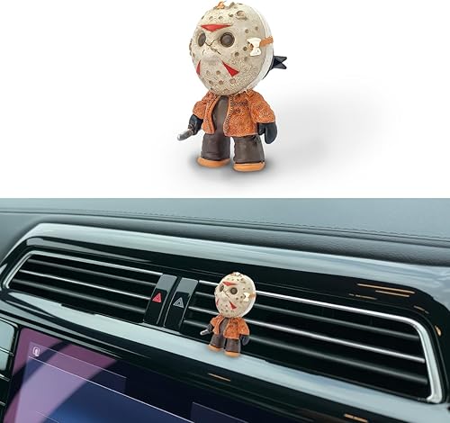 Ambientador de Coche de Resina 3D con Clips de Ventilación de Personaje Asesino de Película de Terror, Ambientador Espeluznante para Coche,