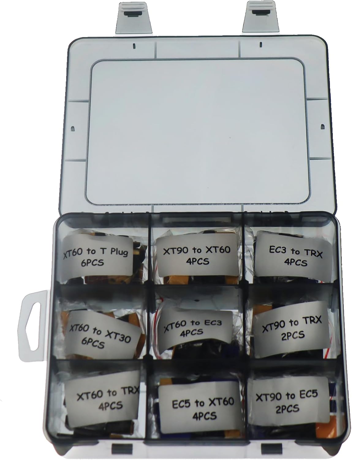 36PCS RC Battery Adapter Kit for Traxxas, T Plug, XT30, XT60, XT90, EC3, EC5 Connectors, No Wires Solderless RC Adapter Kit for Traxxas RC Car FPV Drone Helicopter Lipo NiMH Battery