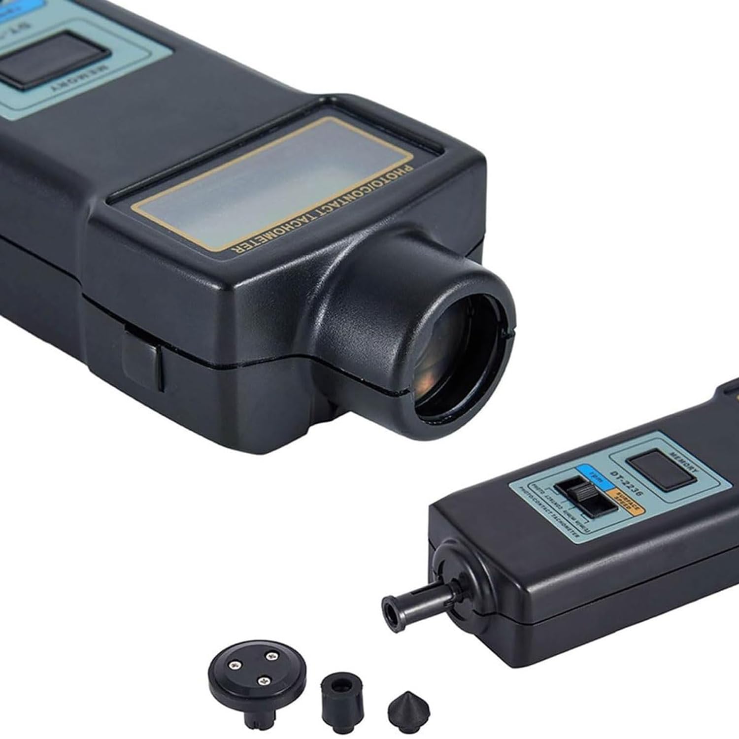 Handheld Contact and Photo RPM Tester, Linear Tachometer with LCD Display, Easy To Operate With One Button Control And An Intuitive Interface, Suitable for The Manufacturing Industries of Motors