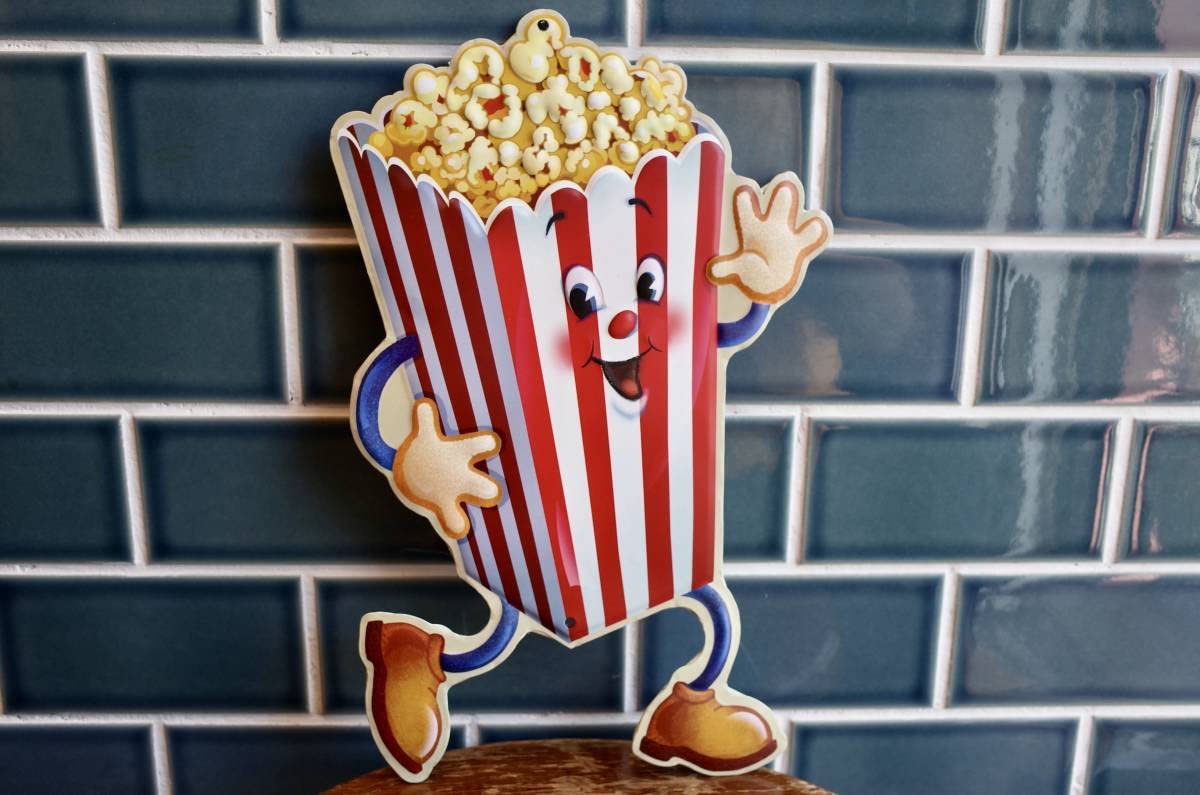 Amazon.co.jp: POPCORN MAN ポップコーンマン 看板 メタルサイン