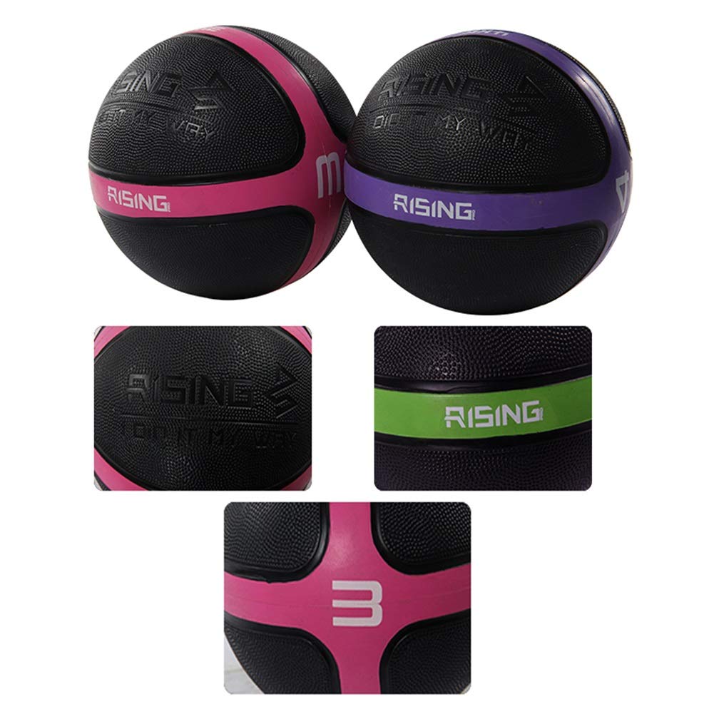 Palle mediche Fitness Medicine Ball, Wall Ball, Durevole in Gomma, Anche Distribuzione del Peso, Struttura Comoda Impugnatura, Usata for Il Training Muscolare, 1-10kg Opzionale