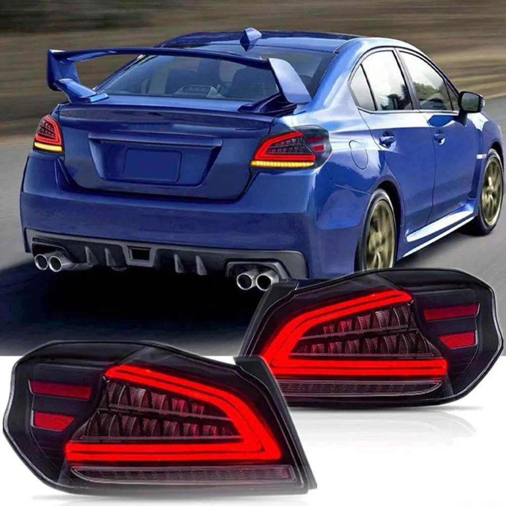 Genérico Piloto Trasero Luz Trasera Led Para Subaru Para WRX 2014-2021 LED Coche Parada Freno Antiniebla Señal Giro Inversa Lámpara Traseras Indicador