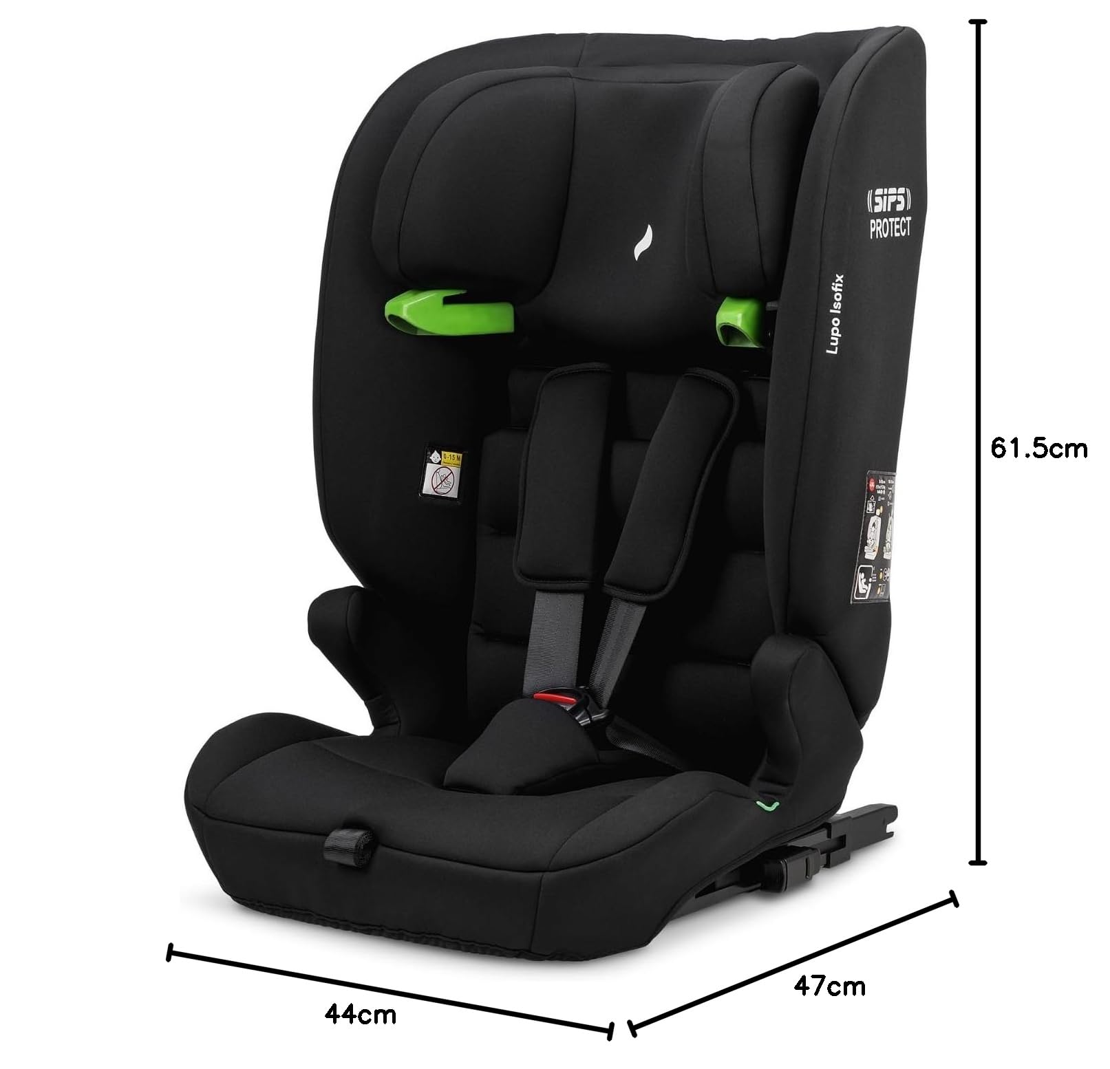 OSANN - Fotelik samochodowy Lupo Isofix i-Size - 76-150 cm - 15 miesięcy do 12 lat - Grupa 2/3 -, 14 wysokości, 5-punktowe pasy bezpieczeństwa, Montaż przodem do kierunku jazdy