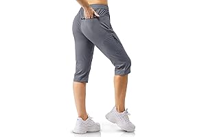 Women's Capri Golf Pants: Quick Dry, UPF 50+, Stretch, and Pocket-Friendly