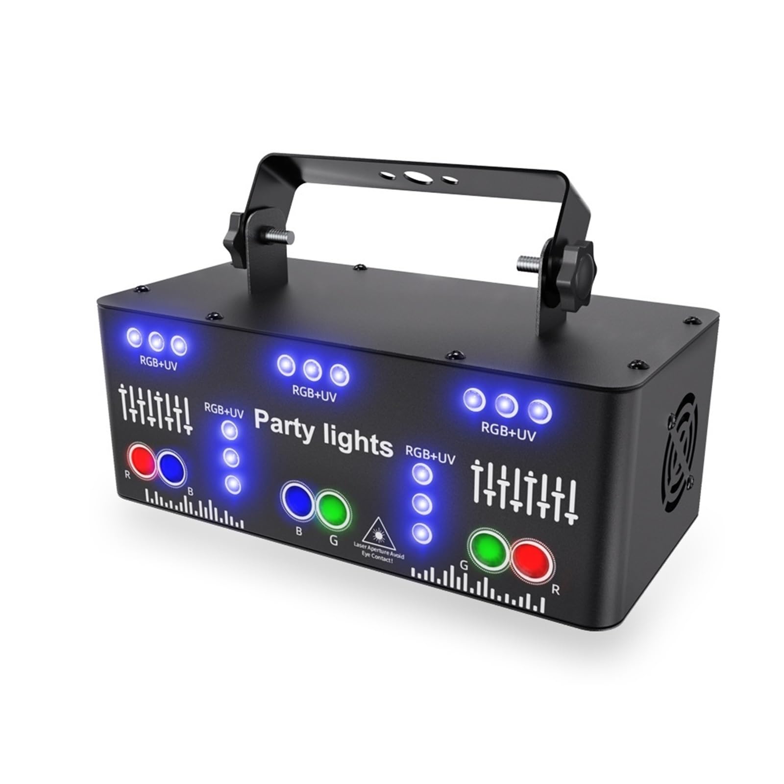21 otworów RGB Party DJ Disco wiązki wzory projektor światła scenicznego UV LED dźwięk stroboskopu Holiday lampa ślubna Na imprezy i do klubów