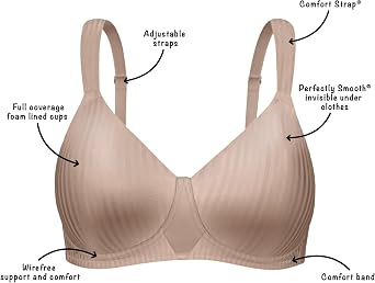 حمالة صدر لاسلكية من Playtex للسيدات ، حمالة صدر سلكية ناعمة تمامًا ، تغطية كاملة ، US4707