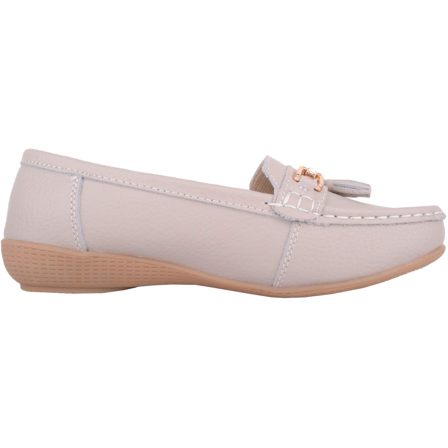 ABSOLUTE FOOTWEAR Mocassini da donna in pelle casual senza lacci