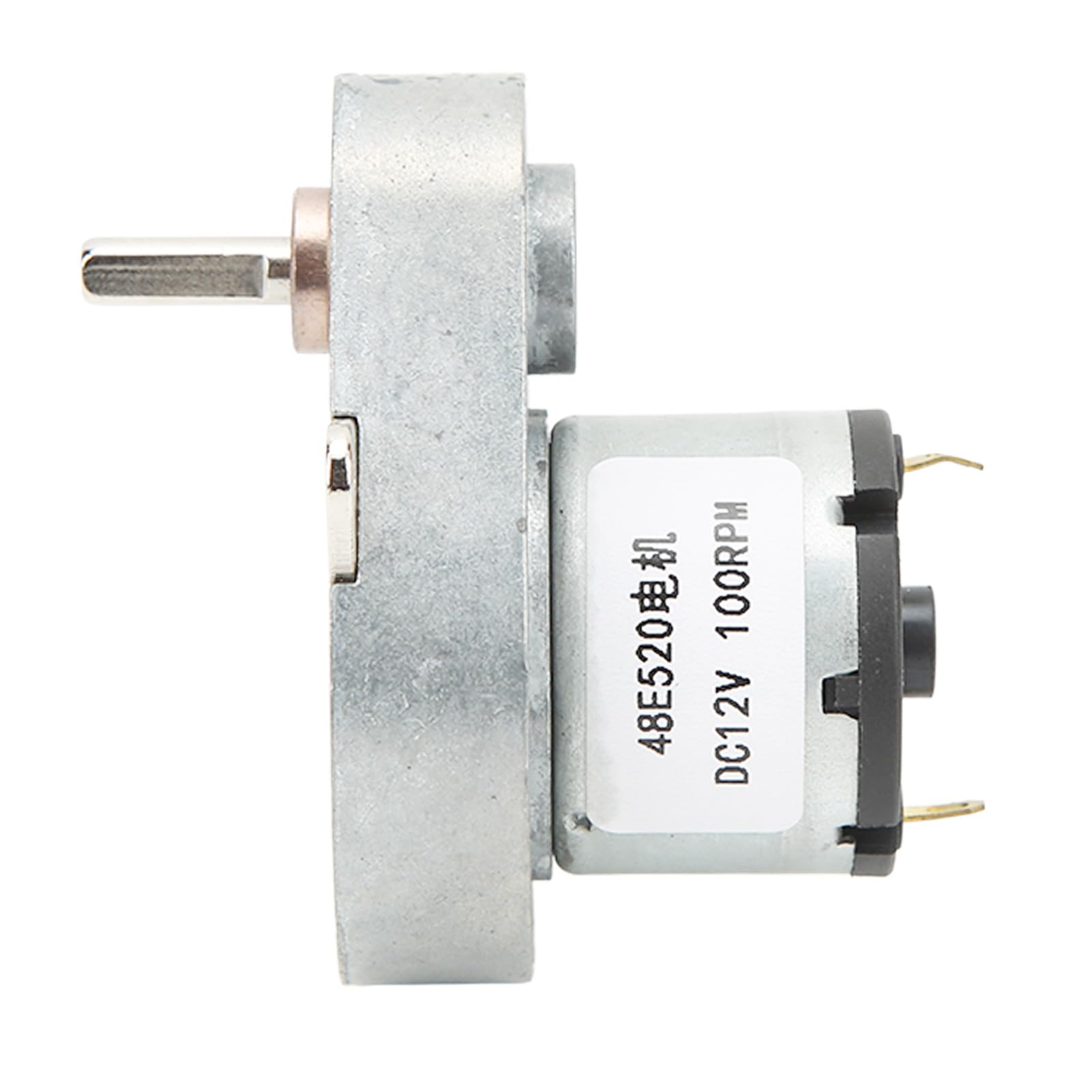 DC Gear Motor, High Torsion 12V Worm Gear Motor 48E520 Reversible 100RPM Self Locking for Medical Equipment