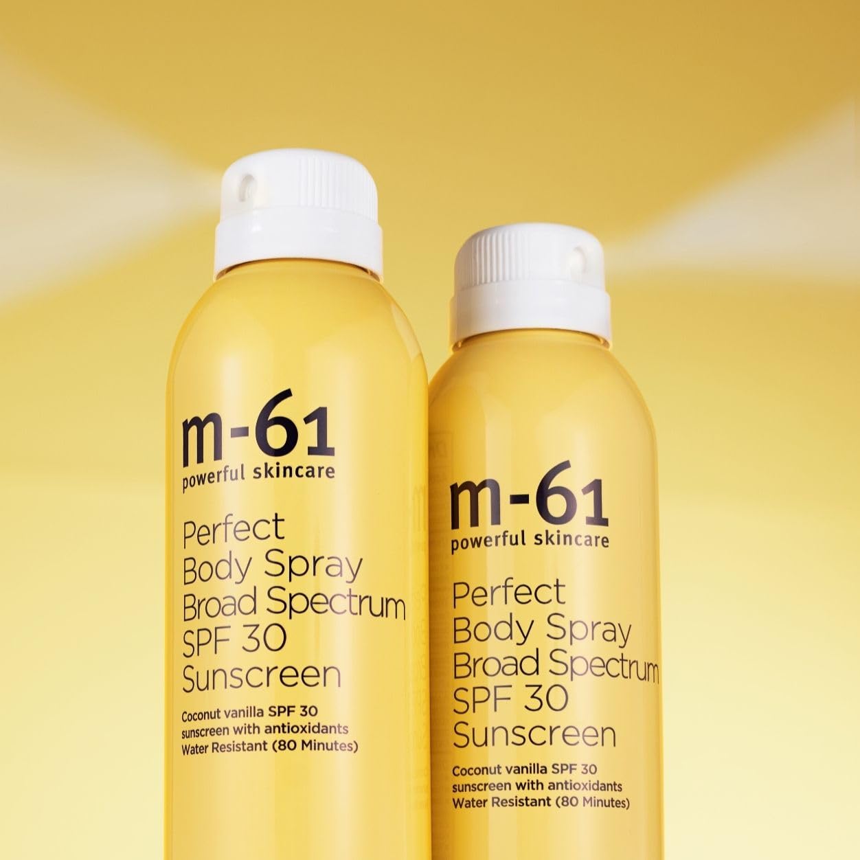 m-61 Body Spray Sunscreen SPF 30 | Non-Aerosol Continuous Sunscreen Spray, Coconut Vanilla Scented - 6 Fl Oz.