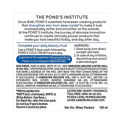 Image of POND'S Sandal Radiance Talcum Powder, Natural Sunscreen, 300 g & POND'S Moisturising Cold Cream, 102ml