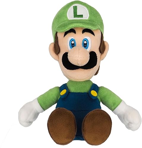 Miniatura 2 de Sanei Super Mario All Star Collection Luigi - Peluche de 10 pulgadas, tamaño pequeño