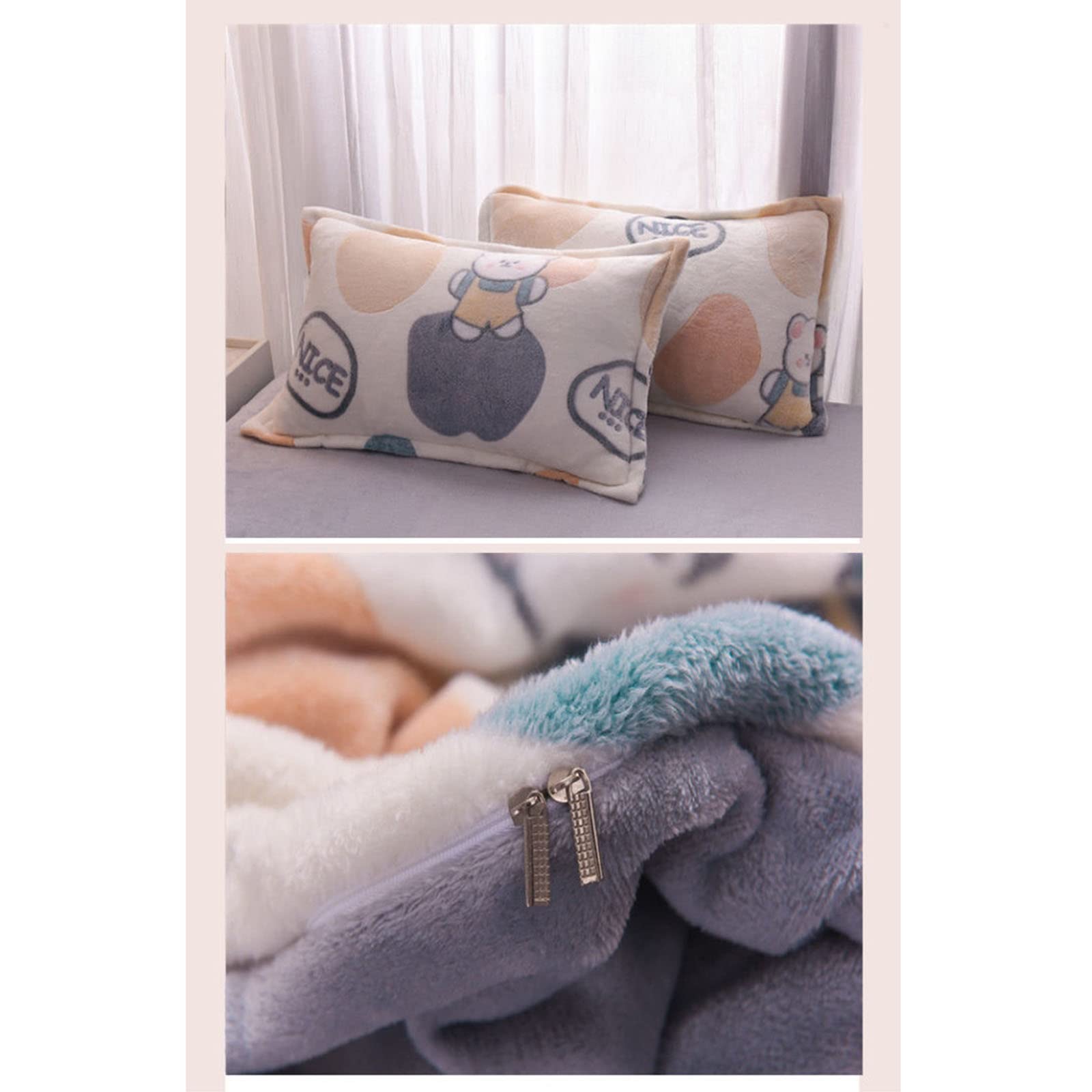Set Copripiumino 1 pz Flanella Copripiumino Morbido Caldo Corallo Coperta In Pile Inverno Copripiumino Coperte e Plaid Copriletto Lavaggio Meccanico Biancheria Da Letto Tessili for La Casa Set Piumone
