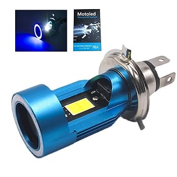 Amazon | バイクLEDヘッドライト H4/HS1 Hi/Lo ledバルブ 青色光