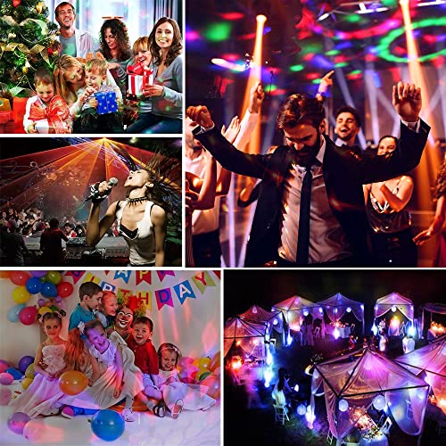 Image of Sound Activated Party Lights with Remote Control Dj Lighting, Disco Ball Light Projected Effect Dancing Lights, Strobe Lamp for Parties Supplies Birthday Christmas Bar KTV Decorations -1-Pack