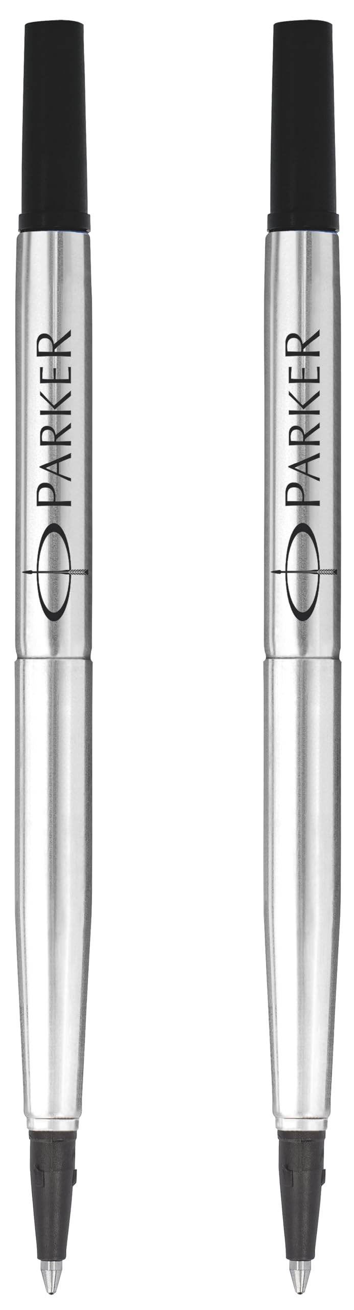Parker Rollerball Pen Original Quink Ink Refills - 0.7mm Medium Point - Black Ink – Pack of 2